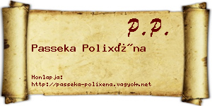 Passeka Polixéna névjegykártya